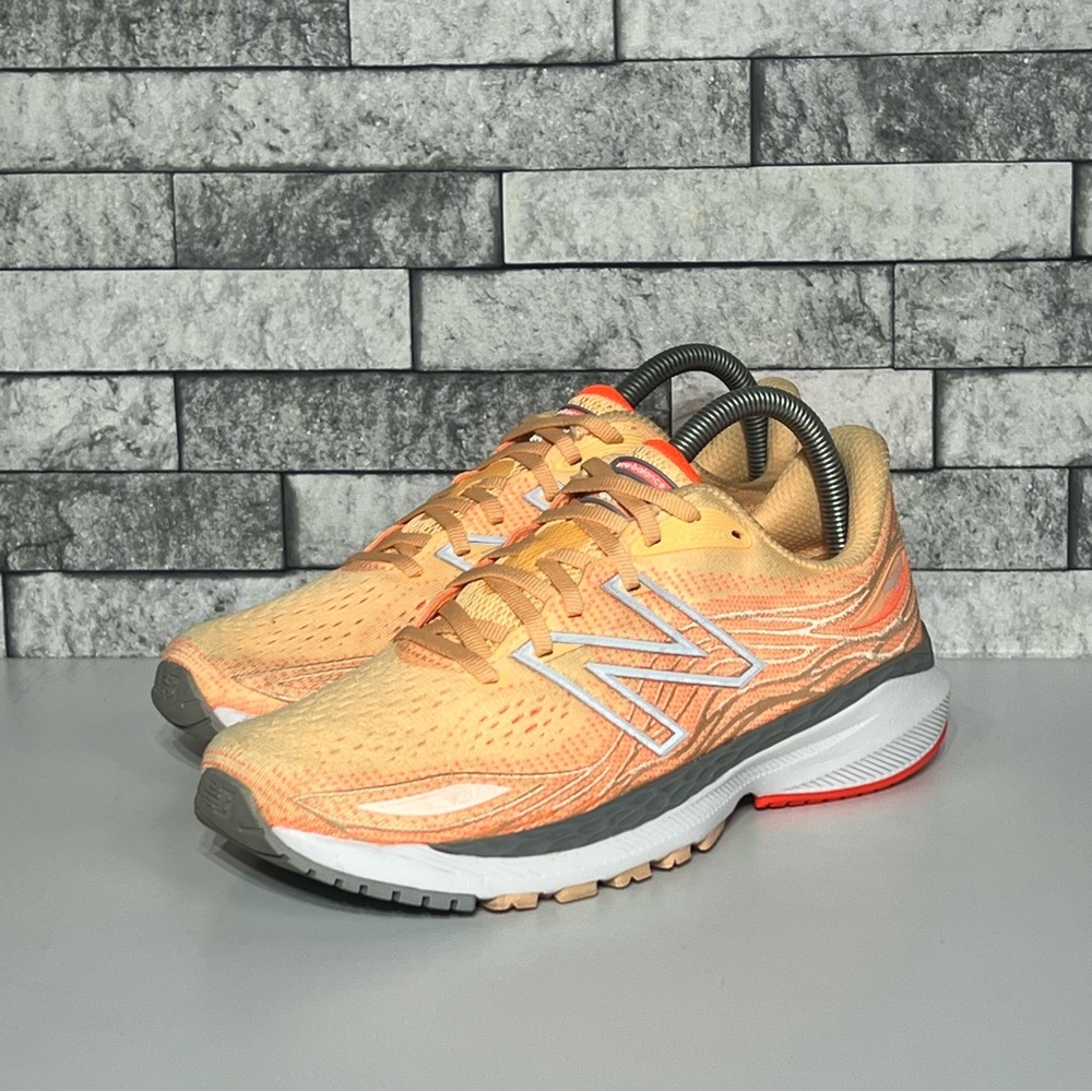 New Balance Fresh Foam Womens 8.5 Orange Peach Athletic Running Shoes - Picture 3 of 8